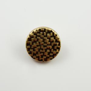 Acrylic Button Gold - Black 2.5cm