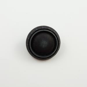 Ακρυλικό Κουμπί Κοψίματα Μαύρο 2.8cm