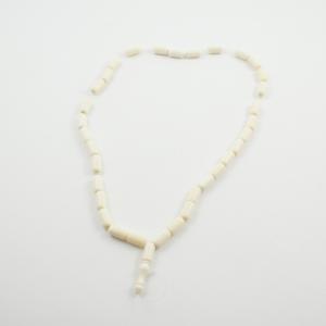 Camel Bone Beads White 8x15mm