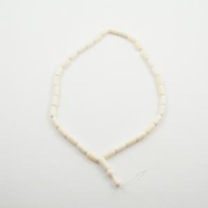 Camel Bone Beads White 7x15mm