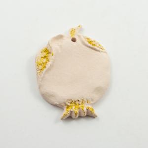 Ceramic Pomegranate Flat 5.5x7.5cm