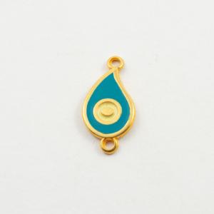 Metallic Tear Motif Petrol Eye