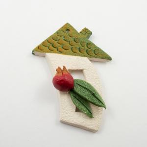 Ceramic House Green Pomegranate