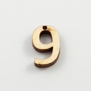Wooden Number "9"