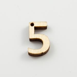 Wooden Number "5"