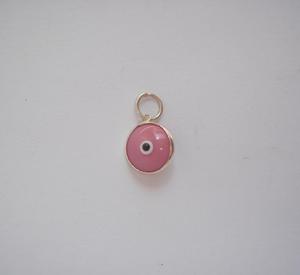 Γυάλινο Ροζ Μάτι (1x1cm)