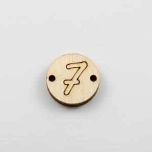 Wooden Motif "7" Engraved 2 Connectors