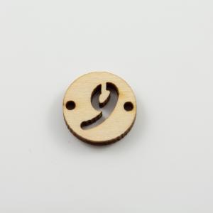 Wooden Motif "9" Perforated 2 Connectors