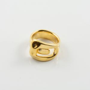 Metallic Ring Belt Gold