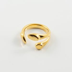 Μεταλλικό Δαχτυλίδι Κλαδιά Χρυσό
