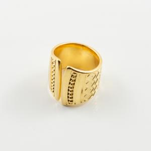 Metallic Ring Ethnic Gold