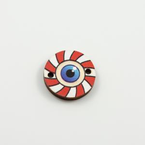Wooden Plate March Charm Eye