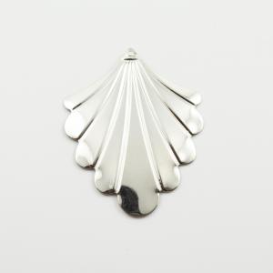 Ατσάλινο Μοτίφ Κοχύλι Ρόδιο 4.9cm