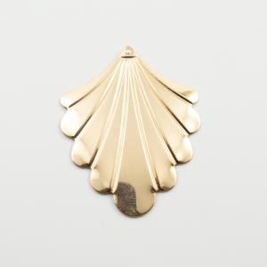 Ατσάλινο Μοτίφ Κοχύλι Χρυσό 4.9cm