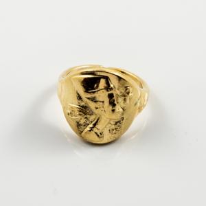 Μεταλλικό Δαχτυλίδι Νεφερτίτη Χρυσό