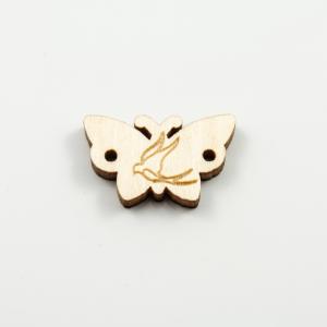 Wooden Butterfly Motif Natural