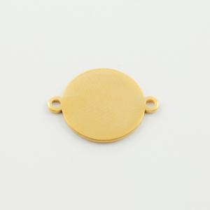 Ατσάλινο Στρογγυλό Μοτίφ Χρυσό 1.4cm