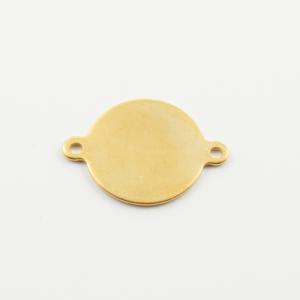 Steel Round Motif Gold 1.8cm