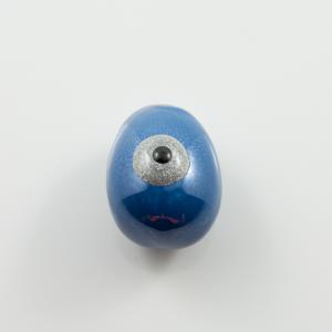Ceramic Tear Motif Blue Eye Gray