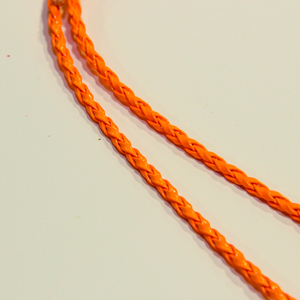 Leather "Knitted" Fluo Orange (3mm)