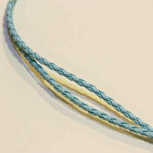 Leather "Knitted" Light Blue (3mm)