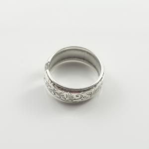 Metallic Ring Relief Silver