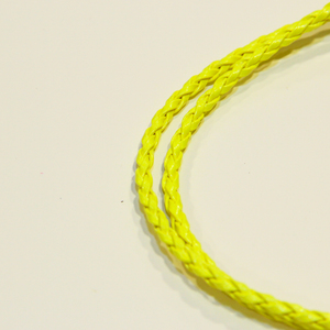 Leather "Knitted" Fluo Yellow (3mm)