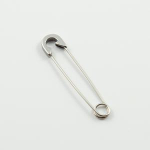 Steel Safety Pin Earring Silver