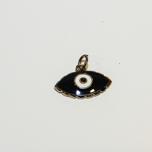 Μάτι με Σμάλτο Μαύρο (1.5x2.5cm)