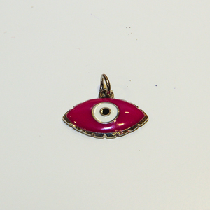 Eye with Enamel Fuchsia (1.5x2.5cm)