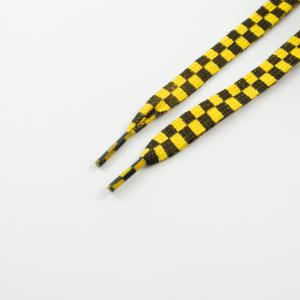 Shoelaces Checkered Yellow Black