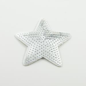 Patch Star Silver 7cm