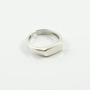 Metallic Ring Flat Silver