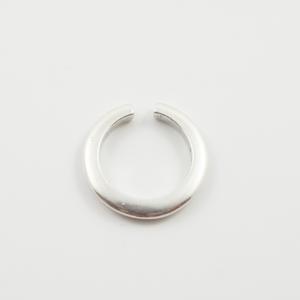 Metallic Ring Bold 17mm Silver