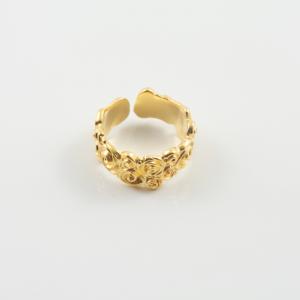 Δαχτυλίδι Τριαντάφυλλα 17mm Χρυσό