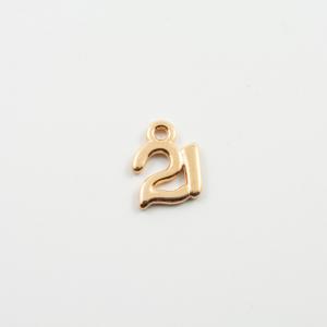 Μεταλλικό Μοτίφ 21 Ροζ-Χρυσό 1.2x0.9cm