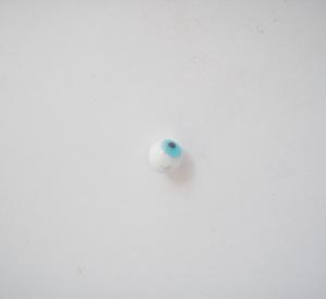 Γυάλινο Μάτι Λευκό (5mm)