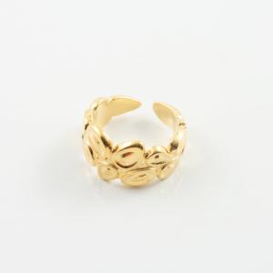 Δαχτυλίδι Βότσαλα 17mm Χρυσό