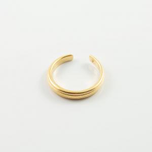 Ring Textured 20mm Gold