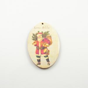 Wooden Oval ''Santa Claus ''