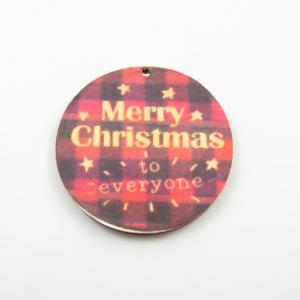 Wooden Round ''Merry Christmas''