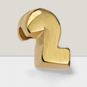 Μεταλλικό Μοτίφ "2" Χρυσό 6mm