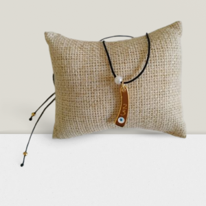 Κολιέ Μαύρο "23" Μπάρα Χρυσό