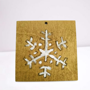 Wooden Charm Snowflake