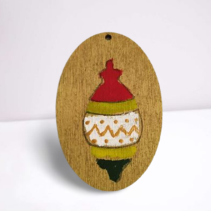 Wooden Oval Ornament