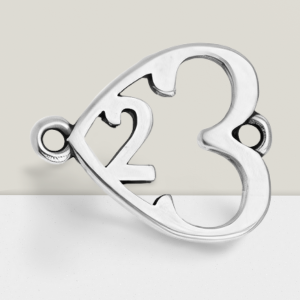 Charm Heart with 23 Silver