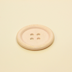 Wooden Button White (5cm)