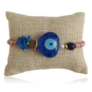 Bracelet Eye Heart Blue