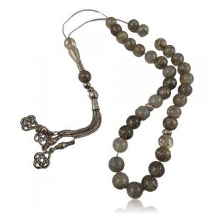 Rosary Glass Beads Grey