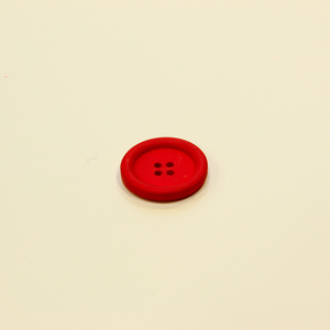 Ξύλινο Κουμπί Κόκκινο (2.5cm)